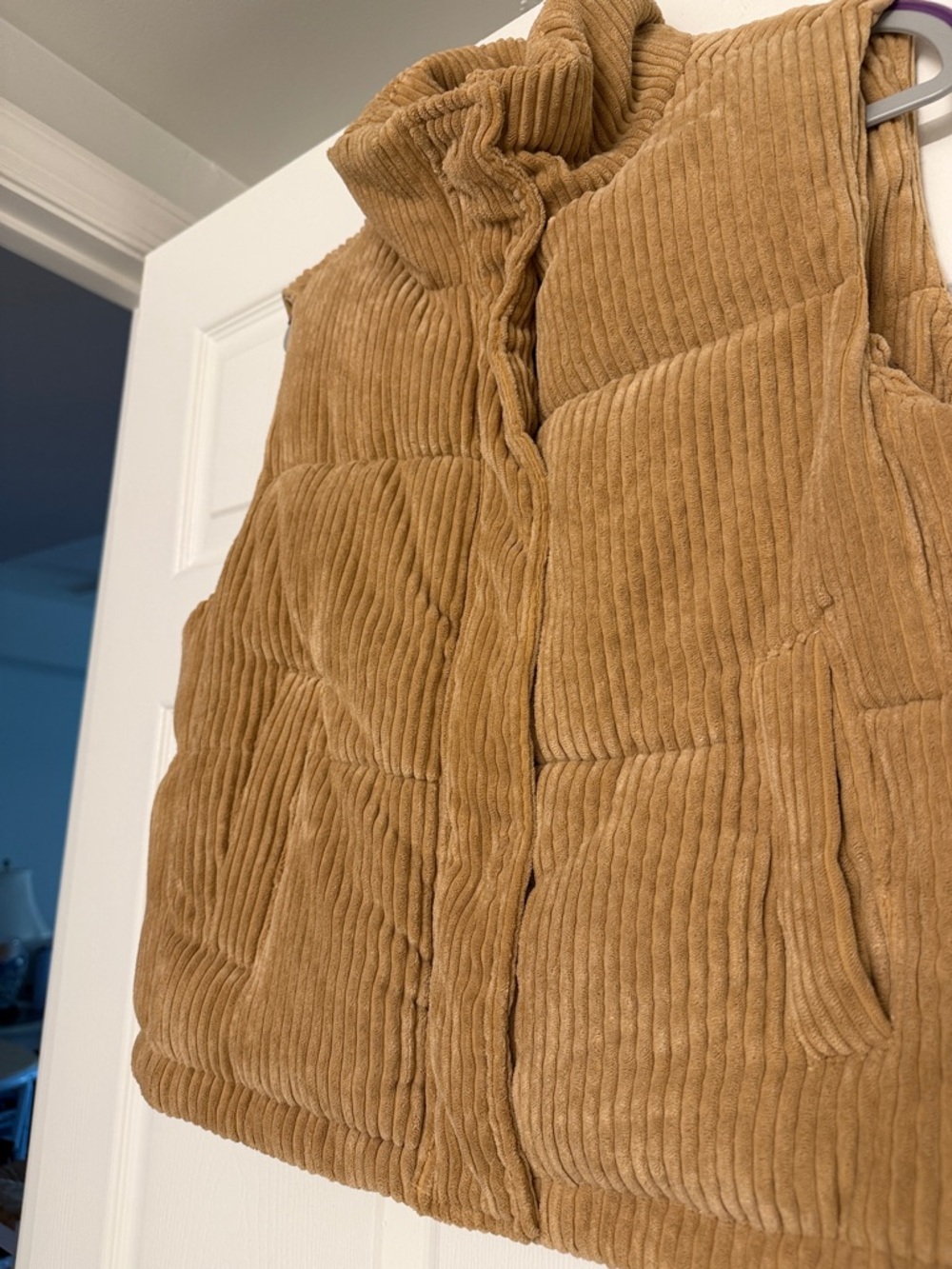 7 For All Mankind Tan Corduroy Puffer Vest